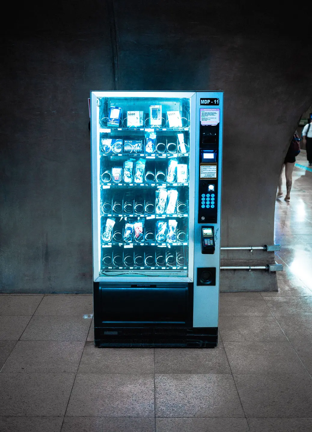 Illuminated snack vending machine